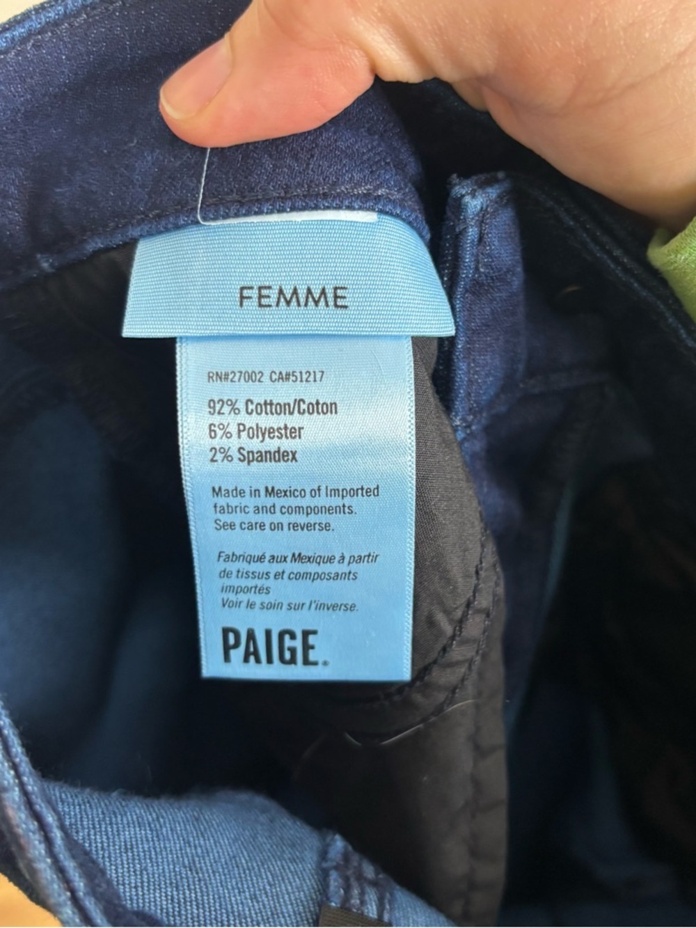 Paige Femme Jeans Size 25 Lumiere Blue High Rise Crop Mini Boot Jeans NWT - Picture 10 of 12